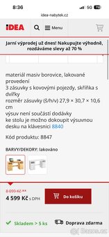 Psací stůl masiv borovice - 2