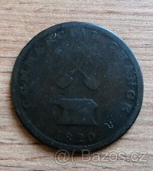 1/2 Penny token 1820 Upper Canada  koloniální mince Kanada - 2