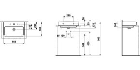 Laufen Pro S - Umyvadlo Compact, 55x38 cm s 59% slevou - 2