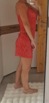 Nové dámské puntikovane letní sexy mini šaty vel M minisaty - 2