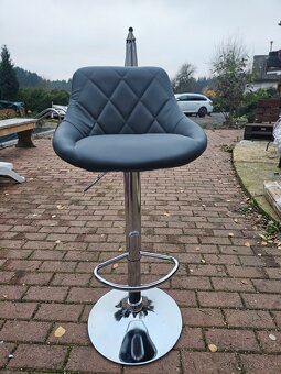 Barová židle 2ks, bez područky, šedá - 2