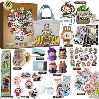 Adventní kalendář - POP MART Labubu 86 kusů včeho možného. - 2