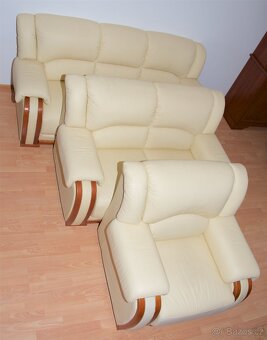 Kožená sedací souprava 3+2+1 nerozkládací - 2