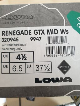 NOVÉ trekové boty LOWA RENEGADE GTX MID Ws - 2