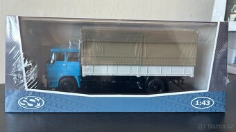 ŠKODA LIAZ 100.05 modrý valník 1:43 - SSM + biely spojler - 2