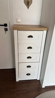 Šatní skříň MARKSKEL 162×210 bílá/barva+komoda - 2