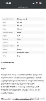 Akuma komfort 95ah - 2