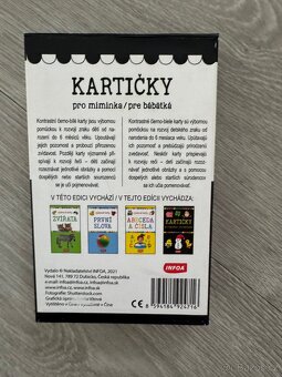 Kontrastní černobílé karty pro miminka,velmi dobrý stav - 2