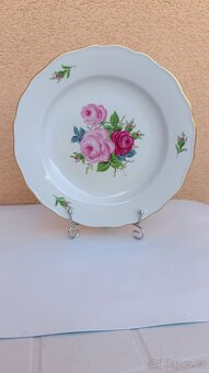 Míšeň - Meissen talíř (dekor růže) - 2
