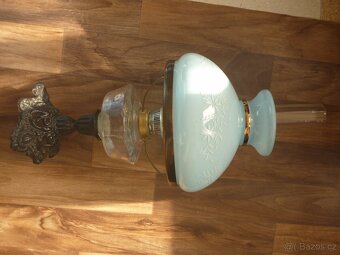 petrolejová lampa retro petrolejka 46 cm cylindr stínítko - 2