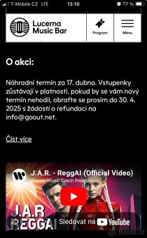2x lístek na J.A.R. - 2
