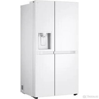 Nová americká lednice LG bílá s výrobníkem ledu, v záruce - 2