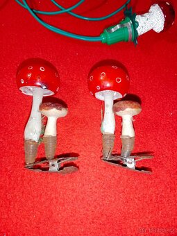 Retro vánoční světýlka + ozdoby - vše Mochomůrky - 2