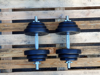 Nakládací činky 2x11kg - NOVÉ - 2