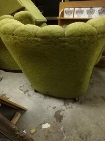 Starožitná křesla polstrovaná párová - 2