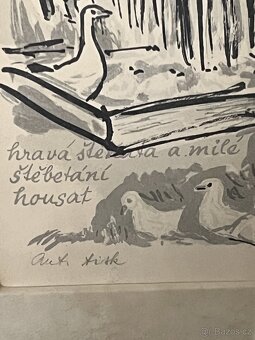 Obraz- Jsro na Kuklíku, kraj Vysočina, originál grafika - 2