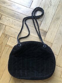 Vintage sametová kabelka černá - 2