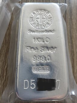 Investiční 1kg stříbrný slitek Argor - 2