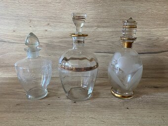 karafa stará skleněná karafa láhev na alkohol demižon - 2