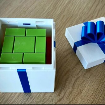 Originální dárková krabička z 3D tisku – s mašlí - 2