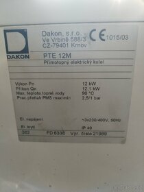 Elektrický kotel Dakon PTE 12 - 2