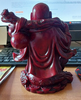Soška Buddha + dárek čínská mince - 2
