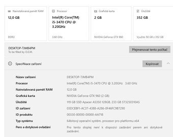 Pc i5, 12GB Ram, GTX960, SSD - 2