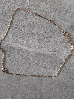 Dámský náramek au750 18k s diamantem 0,013cr - 2