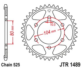 Řetězová rozeta JT 1489-39 - 2