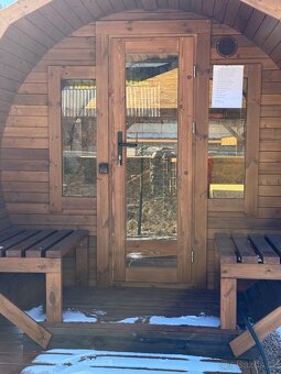 Zahradní sudová sauna 3M - s terasou - 2