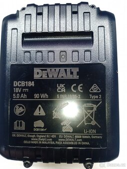 DeWALT DCB184 aku baterie 18V XR Li-Ion (5.0 Ah) - 2