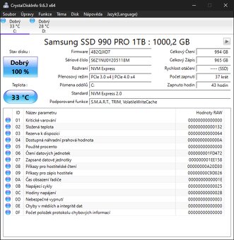 Samsung 990 PRO 1TB - záruka - 2