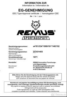 Subaru Impreza GT/WRX/STI výfuk REMUS homologace - 2