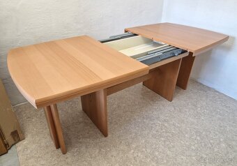 Nový rozkládací stůl buk 93x152+3x45 cm - 2