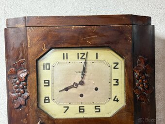 Starožitné velké dřevěné francouzské hodiny Vedette - 2