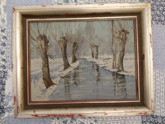 Starý obraz-olej na plátně - 2