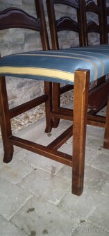 Stylové masivní dřevěné židle 4+1 ks - 2