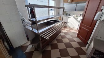 Výdejní stůl na teplé potraviny 70-150-85 cm / 60cm Nastavec - 2
