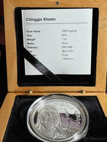 Stříbrná mince 1 oz Chinggis Khan r. 2014 RRR - 2