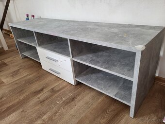 tv komoda bílá/beton - 2