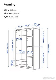 Šatní skříň IKEA Brimmes se 3 dveřmi - 2