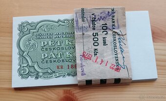 5kčs 1953 stav UNC čísla po sobě jdoucí postupka - 2