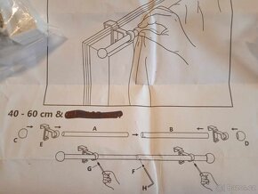 Kovová závěsná tyč na okno - 2