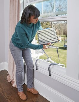 Evakuační požární žebřík. - 2