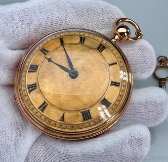 14K ZLATÉ PÁNSKÉ ŠPINDLOVKY SE ZLATÝM CIFERNÍKEM A S BITÍM - 2