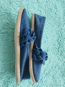 Džínové balerínky s volánky - 2