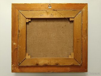 Obraz Mašek, Jihočeská ves 1962, olej 46x51 - 2