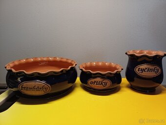 Keramická sada na dobroty, modrá barva - 2