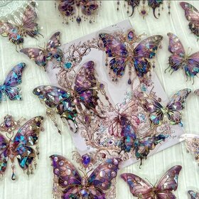 3D sady motýlků MOON - luxusní - 2