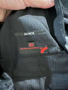 Černý panský, chlapecký oblek slim fit 2x vzaty - 2